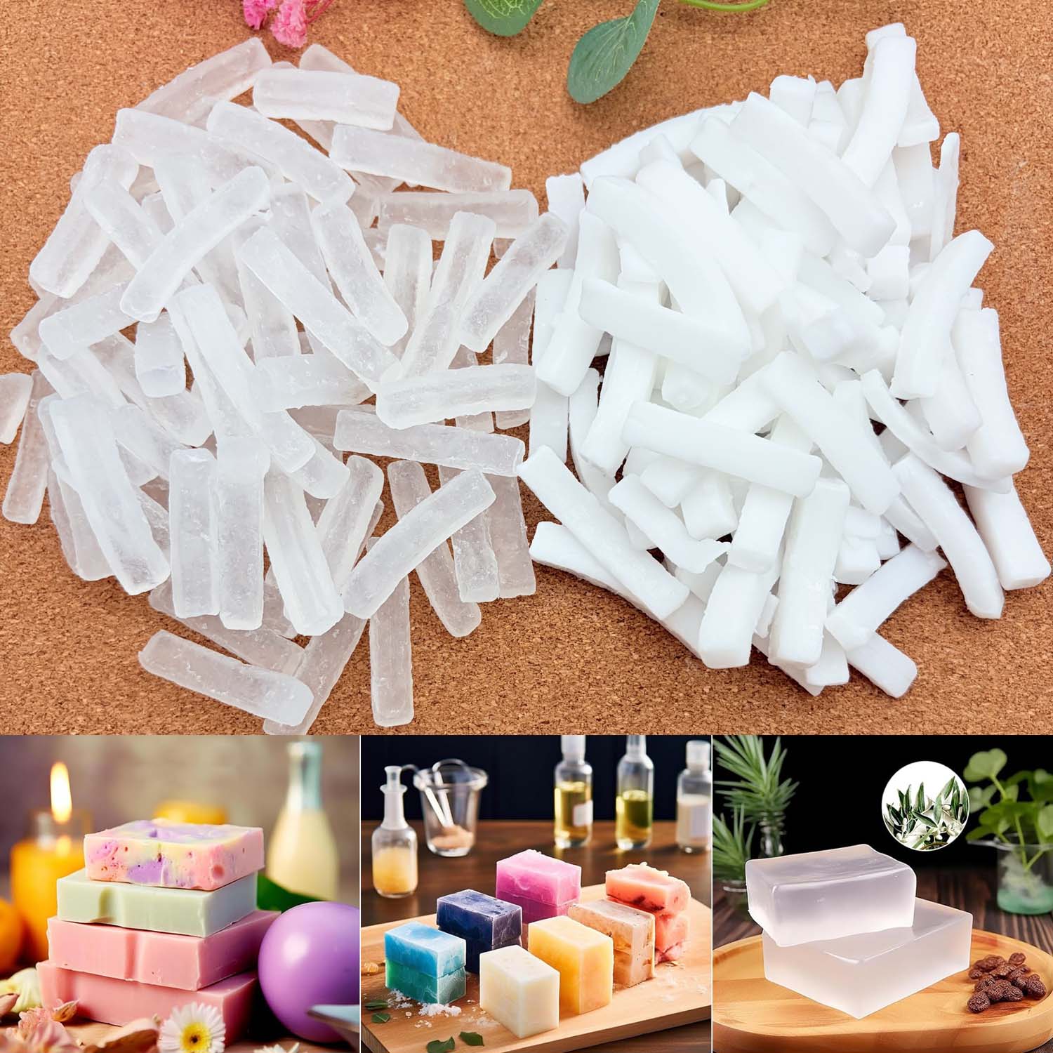 Soap Making Kit Organic - 250 g di Base Sapone Trasparente