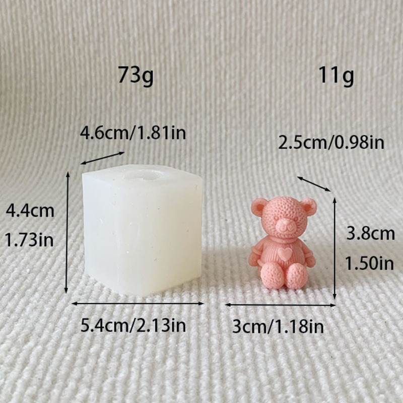 Mini amore orso candela stampo - Soap Making Business recensione e prezzo