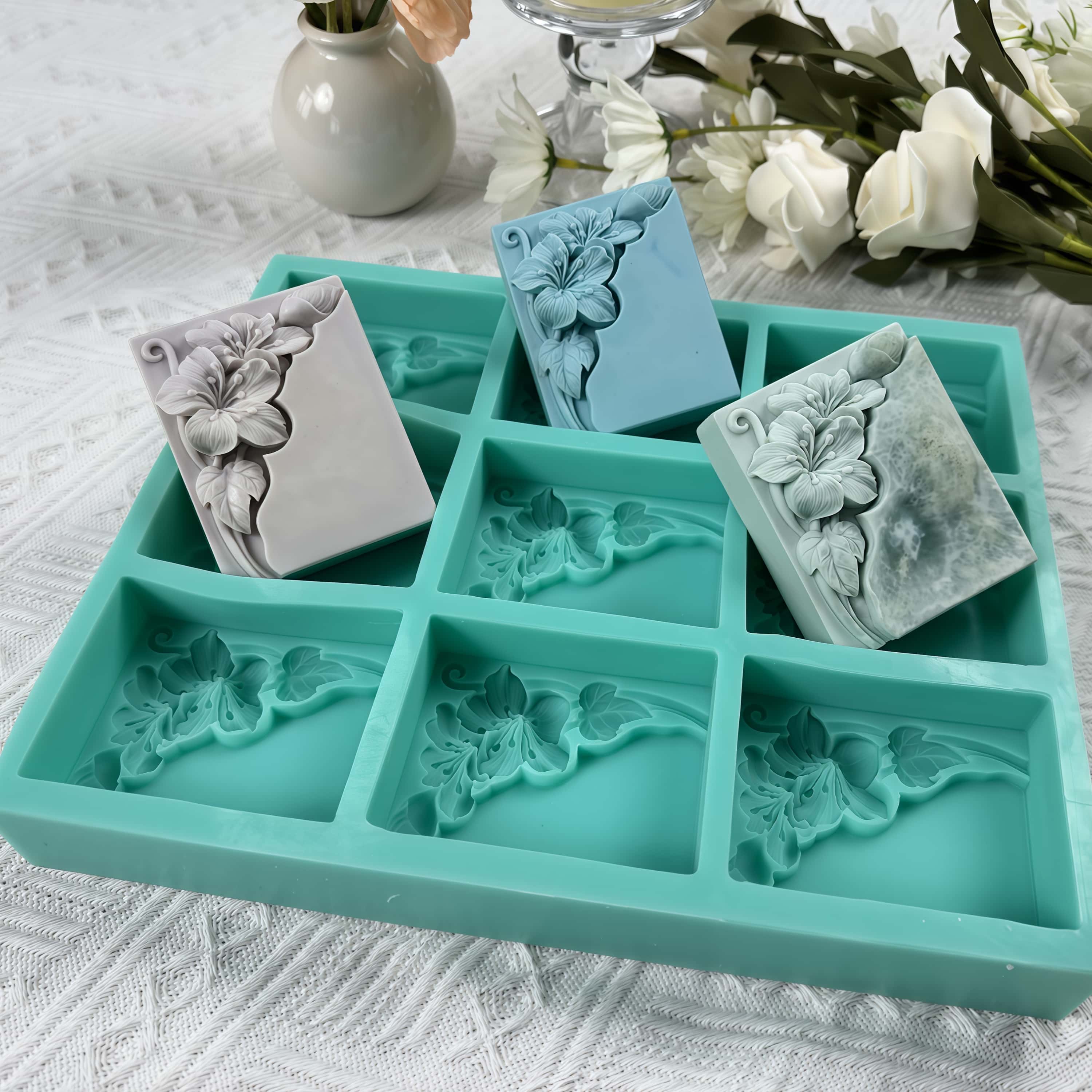 Stampo per sapone floreale a 9 - Soap Making Accessories recensione e prezzo