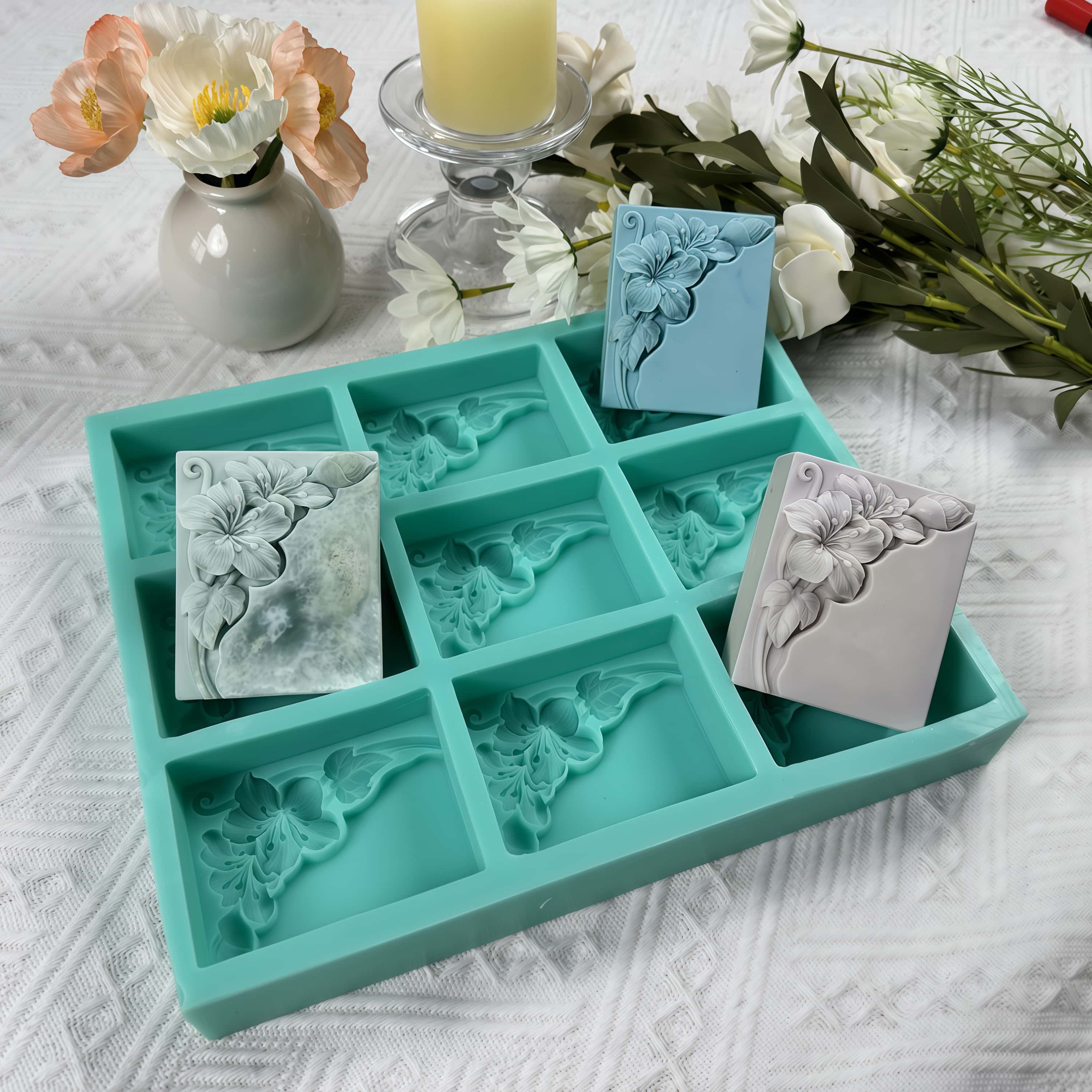 Stampo per sapone floreale a 9 - Soap Making Accessories recensione e prezzo
